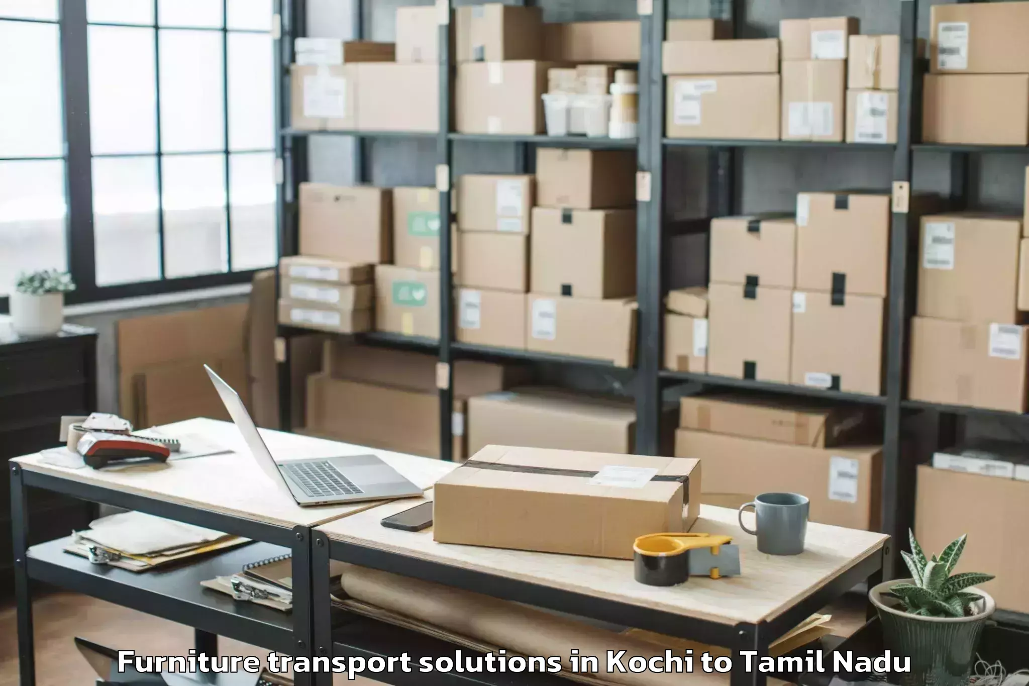 Leading Kochi to Tuticorin Airport Tcr Furniture Transport Solutions Provider